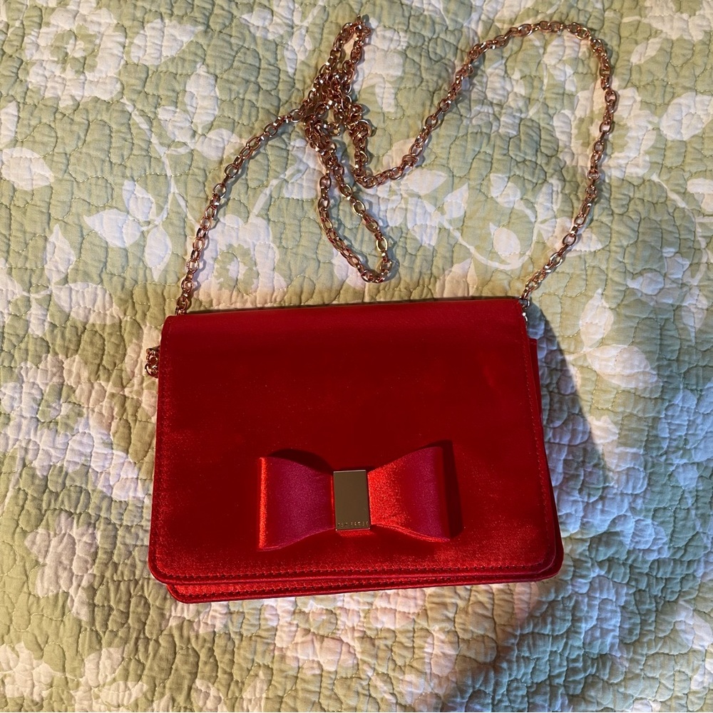 Ted Baker red Satin crossbody